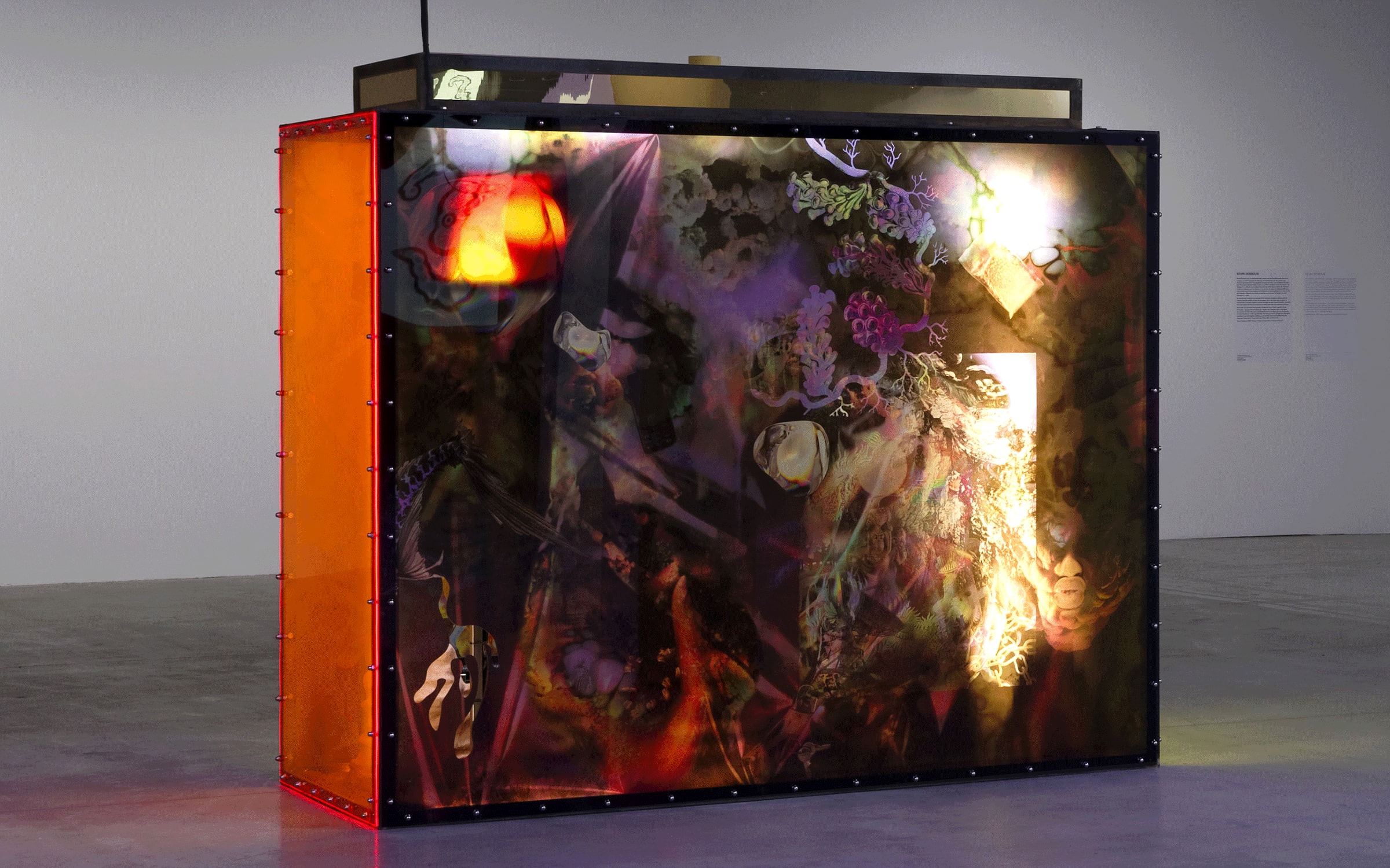 Installation view of Josèfa Ntjam’s artwork in group show ‘Anticorps’ at Palais de Tokyo, Paris, 2020. Courtesy of the artist.